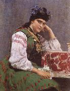 llya Yefimovich Repin Portrait of Sofia Mikhailovna Dragomirova oil painting artist
